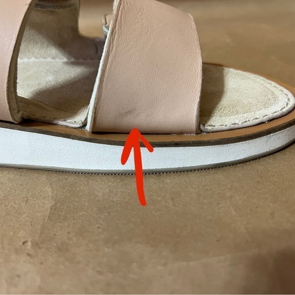 Rag & Bone | Parker Slide Sandals Sheep Nappa Leather Two Strap Stone Size 9.5 - Picture 8 of 16